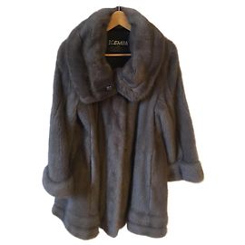 Vintage Manteau en vison gris T.L