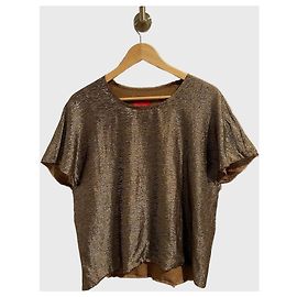 Top Lanvin in seta dorata