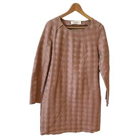 Vestido Marni Estampa Pied de Poule Bege