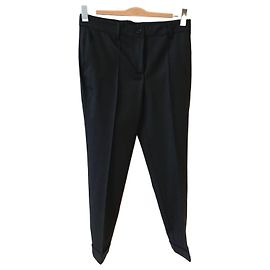 Calças Parosh de lã pretas slim fit