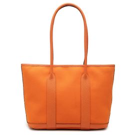 Bolso Tote Garden Party 30 Hermès de Toile y Negonda Naranja