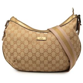 Gucci GG Canvas Web Crossbody beige