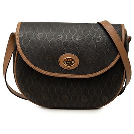 Autre Marque Borsa crossbody Dior in tela rivestita motivo a nido d'ape nera