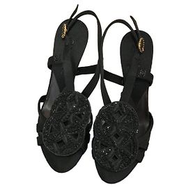 Sandales Chanel satin T.37,5