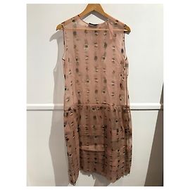 Autre Marque N°21 Kleid Rosa Floral Transparent Mid-length