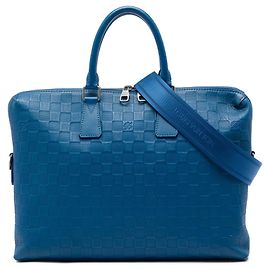 Borsa Business Louis Vuitton Damier Infini Porte Documents Jour Blu