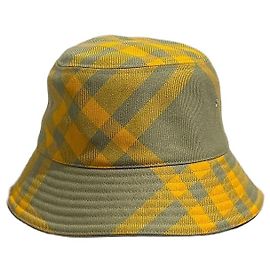 Burberry Bucket Hat Yellow Check