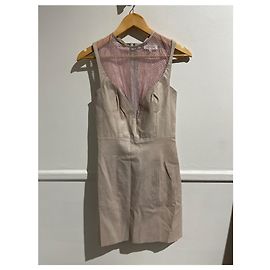 Vestido Jitrois de piel de cordero rosa Talla 36