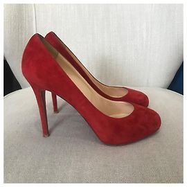 Décolleté Christian Louboutin rosse T.38,5