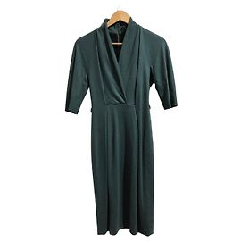 Gucci Green Wool Midi Dress