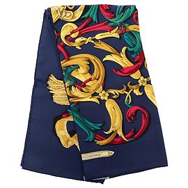 Foulard di seta Hermès Le Mors A La Conetable Blu 90