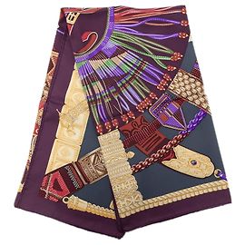 Foulard di seta Hermès Ceintures Et Liens Viola 90