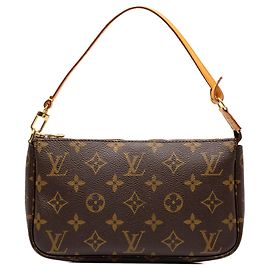 Borsa a tracolla Louis Vuitton Monogram Pochette Accessoires Marrone