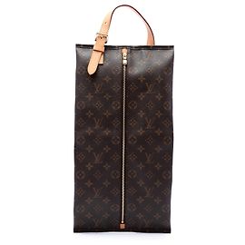 Bolsa de viaje para zapatos Louis Vuitton Monogram marrón