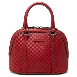 Bolsa Dome Mini Microguccissima Gucci vermelha