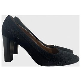 Escarpins Hermès noirs T.38,5