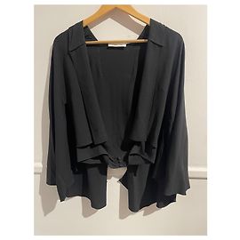 Top Chloé preto de viscose estilo casaco Tamanho 36