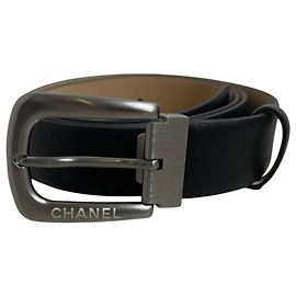 Cinto Chanel preto