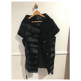 Autre Marque Chaleco Giorgio Brato de piel negro T.36