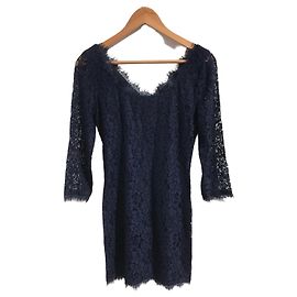 Diane Von Furstenberg Kleid dunkelblau T.4