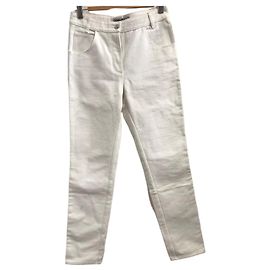 Courreges Jeans Courrèges in cotone bianco taglio dritto Taglia 40