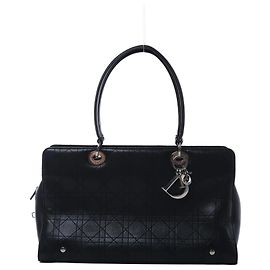 Autre Marque Borsa a tracolla Christian Dior East West Lady Dior in pelle Cannage, Nero
