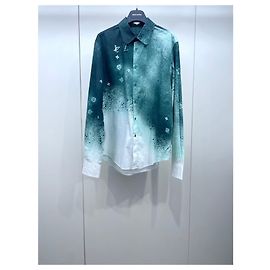 Top Louis Vuitton Tie-Dye de Algodão Verde Manga Comprida