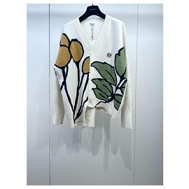 Pull Loewe en coton à motif intarsia floral