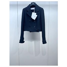 Autre Marque Dior Jacke aus Wolle Navy Größe 34