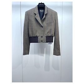 Loro Piana Wool Check Short Jacket Women