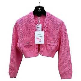 Cárdigan Chanel Rosa de Algodón Colección 22S