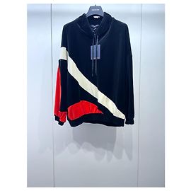 Louis Vuitton Color-Block Velvet Top Black White Red