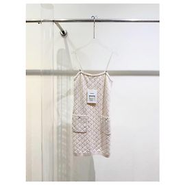 Chanel 23S Pailletten Slip Dress Kleid Rosa Größe 38