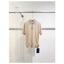 Prada Cotton Polo Shirt Beige