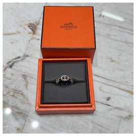 Anillo Hermès Plata Metal Talla 51