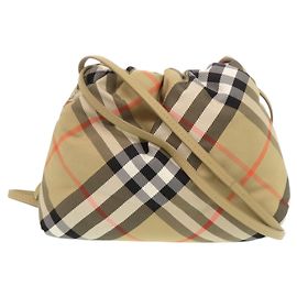 Borsa a tracolla Burberry Nova Check in nylon e pelle