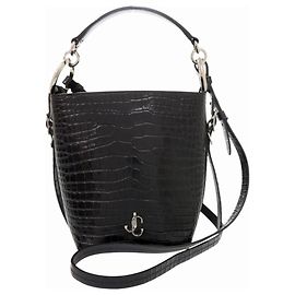 Jimmy Choo Varenne 2-Way Bucket Bag aus geprägtem Leder