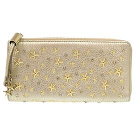 Cartera larga de piel Star Studded Jimmy Choo