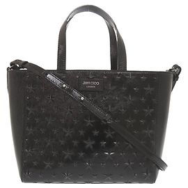 Jimmy Choo Pegassi Handtasche aus Lackleder mit Sternenprägung