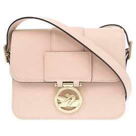 Longchamp Box Trot Schultertasche aus Leder in Rosa