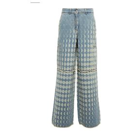 Loewe Paula's Ibiza Moon Print Vaqueros Wide-Leg