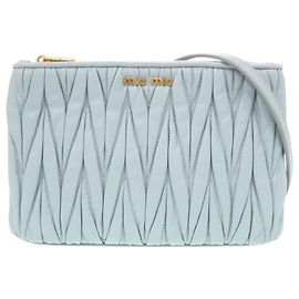 Borsa a tracolla in pelle Matelassé Logo Miu Miu