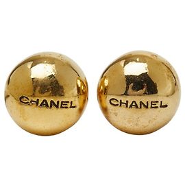 Chanel Gold Plated Stud Earrings