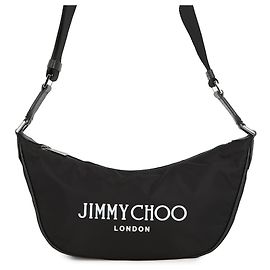 Bolsa de ombro Jimmy Choo em nylon preto