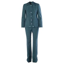 Gucci Vintage Mohair & Wolle Hosenanzug in Teal - 90er Jahre