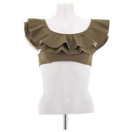 Lisa Marie Fernandez Khaki-Bikini-Oberteil