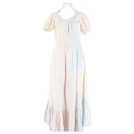 Autre Marque LOVE SHACK FANCY Baumwollkleid Weiß