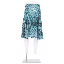 Just Cavalli Turquoise Polyester Skirt Size 44
