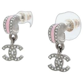 Chanel Boucles d'oreilles pendantes Silver Coco Mark C25B