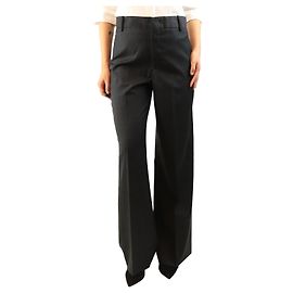 Isabel Marant Etoile Calças xadrez Príncipe de Gales cinzentas - size UK 14